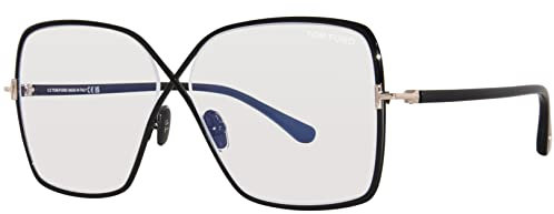 TOM FORD Unisex FT5841-B Lunettes de Soleil, Shiny Black, 59