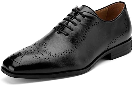 MEIJIANA Homme Oxfords Chaussure Homme Ville Cuir Business Chaussures à Lacets ete Chaussure Homme Mariage, Noir-3, 41 EU (8 UK)