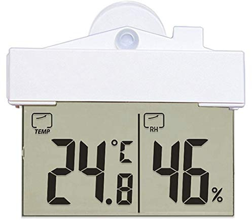 Osmond Digital Transparent Home Window Display Thermometer Hygrometer Indoor Outdoor Temperature Indoor Humidity Meter Station With Sucker Suction