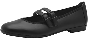 Jana Ballerines Femme à Bride Vegan, Black, 41 EU