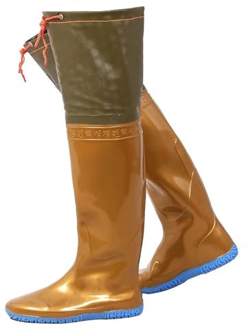 KPHYMOD Watstiefel wasserdichte Angel-Wathose Aus PVC Für Damen Und Herren, Leichte Und Bequem Zu Tragende Jagd-Hüftstiefel Mit Verstellbarem Kordelzug(43 EU)