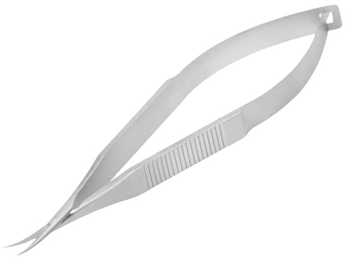Cuticle Scissors Professional - Curved Extra Fine With Precise Pointed Tip for Nail, Eyebrow, Eyelash Trimming and Dry Skin Removal - Grooming Kit