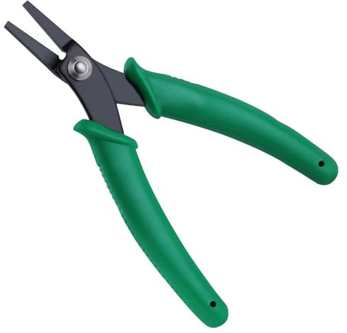 INJOYTEC 5.5 Inch Thin Flat Nose Pliers Duck Billed with Smooth Jaw Precision Jewelry and Micro Chain Nose Pliers for Jewelry Craft Making Wire Straightening