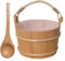 Sauna Bucket and Ladle, Wooden Water Bucket, Portable Spa Accessories, Portable Lightweight Design, Versatile Water Container, 30x22x16cm for Family Use During Showers, Spa