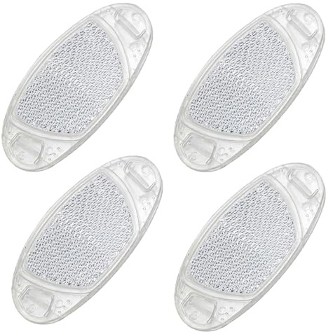 Juego de 4 reflectores para radios de bicicleta, para bicicleta de carretera, MTB, trekking y niños, color plateado