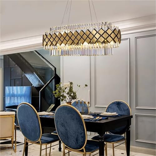 Lámpara de araña LED Moderna Art Deco de diseño Transparente con iluminación LED, luminaria de suspensión Lustre para Comedor