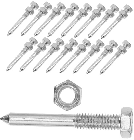 Milisten 20 Piezas Zapatos Aireadores de Césped con Pinchos Metálicos Resistentes para Airear Suelo de Jardín Clavos Extraíbles para Césped y Irregulares Antideslizantes y Duraderos