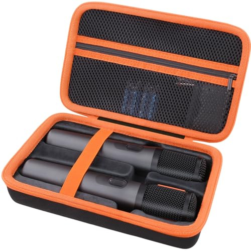 co2CREA Wireless Microphone Case Compatible with JBL PartyBox Wireless Mic 2X Digital Wireless Microphones/JBL Wireless Two Microphone System,Case Only