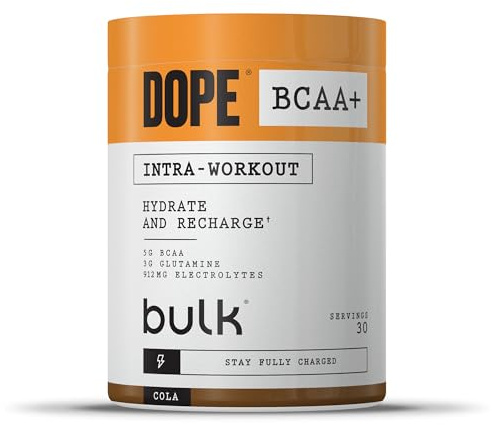 Dope BCAA+ | Polvere Intra-Workout | Cola | 360 g | 30 Porzioni | 5g BCAA | Miscela di Elettroliti | Glutammina | Vitamina B6 & B12 | Supporta Idratazione, Energia e Recupero