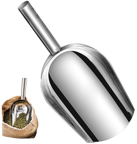 Peosaard skopa i rostfritt stål, 27,9 cm multifunktionell skopa i metall matkvalitet diskmaskinssäker glasskopa för mat, foder, spannmål, frö, is, metall