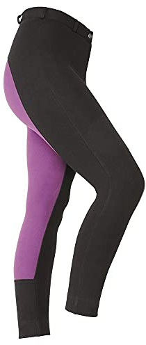 Shires Maids Jodhpur bicolore pour enfant Noir/violet 11-12 ans