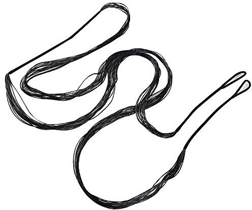 Huntingdoor Bogensehne 14 Stränge Dacron Sehne für Bogen Sehnenlänge 48 zoll-62 Zoll für traditioneller Recurvebogen Schwarzer (54)