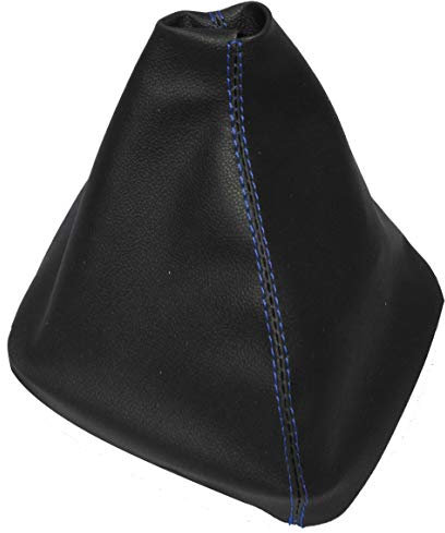 AERZETIX: Schaltsack schaltmanschette kunstleder schwarz mit blauen nähten