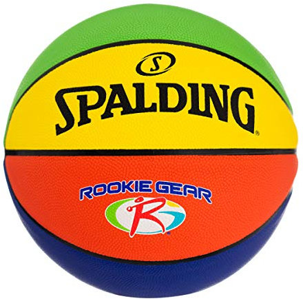 Spalding Rookie Gear Youth Multi Color Indoor-Outdoor Basketball 27.5