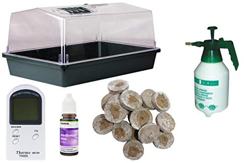 Weedness Sämling-Anzucht-Set Premium - Tomaten Anzucht Mini Zimmer Gewächshaus für Stecklinge Zubehör Balkon Frühbeet