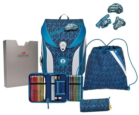 DerDieDas ErgoFlex MAX Schulranzenset 5-teilig Blue Speed