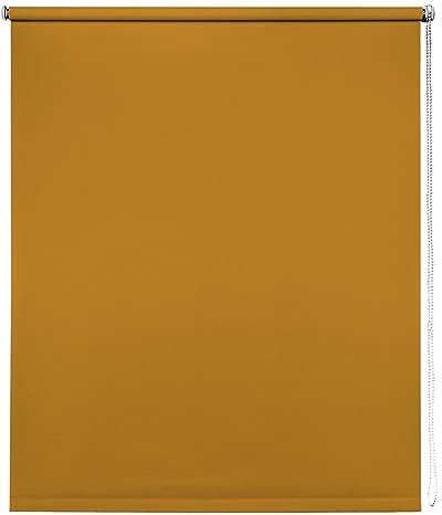 Thermal Blackout Blinds, Ochre 85cm (33.46), 165cm Drop - Blackout Roller Blinds For Inside and Outside Recess Fitting - Window Blinds of Multiple Colours and Sizes by New Edge Blinds