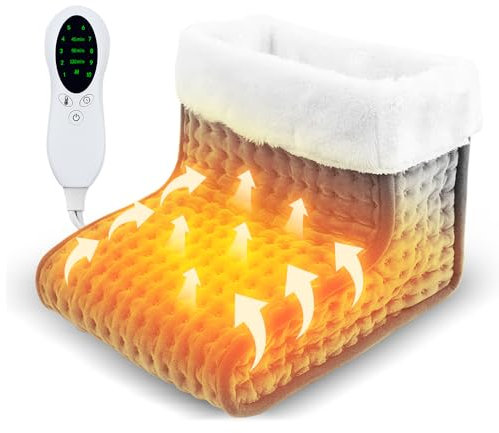 DAJASD Fußwärmer Elektrisch, Heizdecke Füße 20-60℃, Elektrische Fußheizung, Elektrischer Fußwärmer mit 10 Heizstufen, Überhitzungsschutz mit Abschaltautomatik, Fuß Wärmer mit Waschbarem