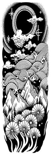 2 Unid Hombres Y Mujeres Brazo Completo Carpa Japonesa Pegatinas De Tatuaje Temporal A Prueba De Agua Brazo De Flor Grande Tatuaje De Simulación Japonés De Larga Duración