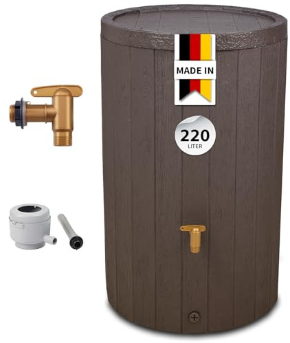 4rain Madera Kit Recuperateur d Eau de Pluie 220L Marron
