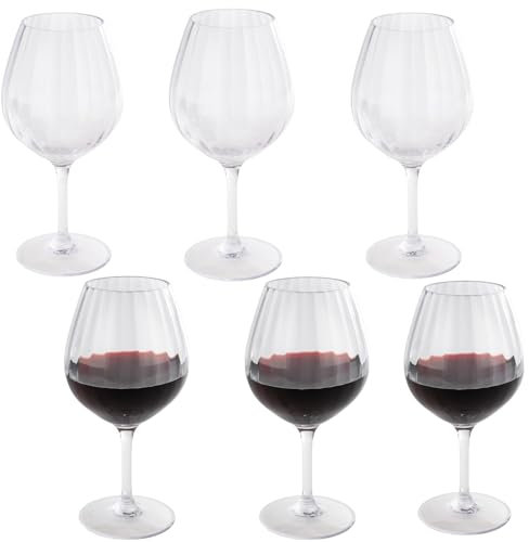 Buddy´s Bar Buddy's Bar – Juego de 6 vasos de vino tinto/plástico Tritan, transparente, diámetro 10,5 cm, altura: 21 cm, 600 ml, 66198