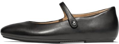 Fitflop Delicato Crystal-Cluster Soft Leather Mary Janes, Zapatos Planos Jane Mujer, Black, 41.5 EU Estrecho