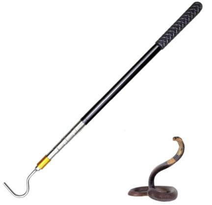 Journdream Schlangenfänger Schlangenhaken,Reptilienfänger aus Edelstahl,für Klapperschlangen Python Copperhead Entfernung Fangen