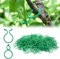 AIBAOBAO 300 Piezas Clips de Soporte para Plantas, Jardín Plant Clips, Soporte de Plantas Clips, Tomates y Plantas Trepadoras, Clips de Plástico para Invernaderos y Jardinería, Verde