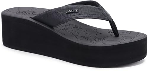 ONCAI Women’s Platform Flip Flops Casual Dressy Womans Summer Sandals with Comfortable Flatform Arch Support Cushion Walking Outdoor Non Slip Rubber Soles