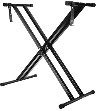 CROWNSHOP Adjustable Keyboard Stand - 49cm-97cm Height Double-Braced X Type for Digital Piano and Musical Instruments