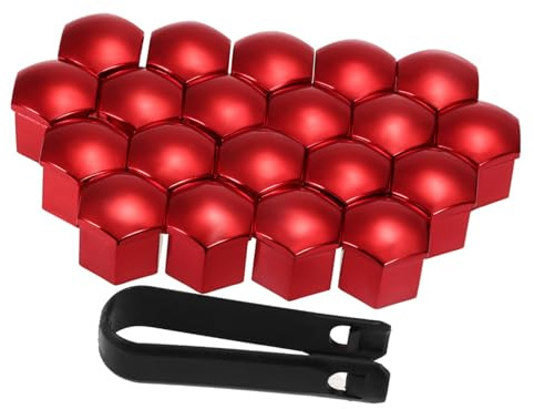 aqxreight 20pcs Universal 21mm Wheel Nut Covers Lug Nut Caps Screw Protector ABS Plastic Enhance the Smoothness of the Wheel (R)
