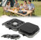 Eikuavons Gaskocher mit Grillplatte, Faltbarer Camping Gasgrill, Gas-Campingkocher, Campingherd für Camping Kochen im Freien Backpacking und Picknick