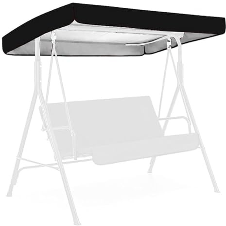 Techo de Repuesto de Columpio para Jardín Universal Cubierta de Reemplazo Impermeable Toldo Funda para Balancín con Protección Solar,04,164x114x15cm