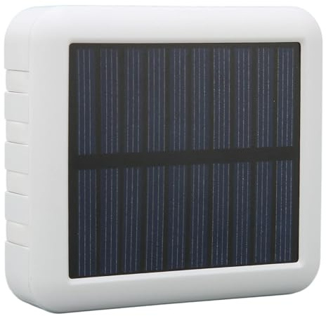 Ejoyous 20000mah Solar PowerBank, Power Bank med 4 Kablar Fast Charging USB C Portable Waterproof 2 USB Ports för Mobiltelefon Tablett Utomhus med USB C Micro (WHITE)
