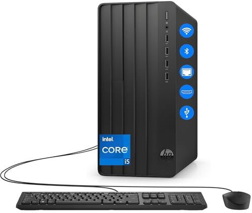 HP Desktop Computer Tower PC, Intel 6-Core i5-12500 Processor, 32GB DDR4 RAM, 1TB PCIe NVMe SSD, WiFi & Bluetooth, KB & Mouse, Windows 11 Home, for Home Office, Business & Student