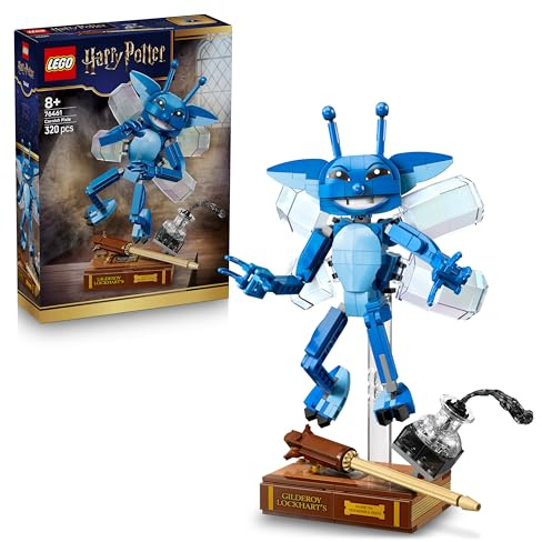 LEGO Harry Potter Cornish Pixie Toy - Bedroom or Desk Decor Figure w/Gilderoy Lockhart's Book and Wand - Birthday Gift for 8+ Year Old Girls & Boys - 76461