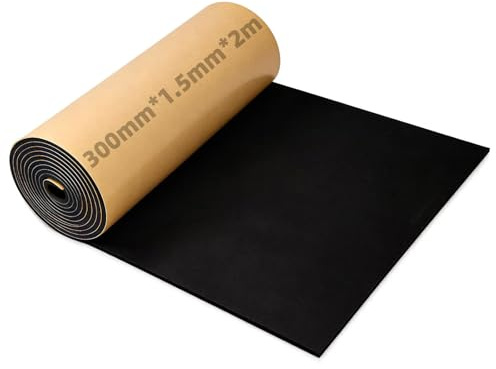 Dshunnc Self Adhesive Foam Sheets 300mm(W) x1.5mm(T) x2m(L),Foam Neoprene