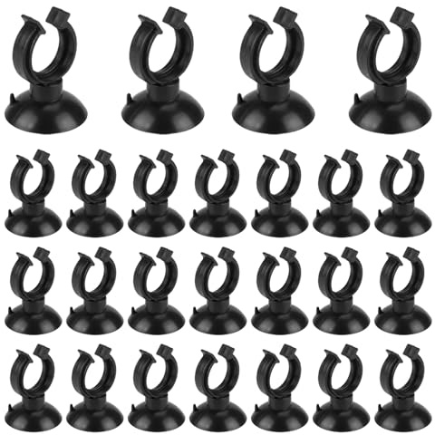 Ztolbriy Soporte para Ventosa, Juego de 25 Clip de Sujeción para Acuarios, Ideal para Organizar y Fixar Mangueras de Tubos en Entornos Acuáticos, Compatible con Diferentes Tamaños de Mangueras