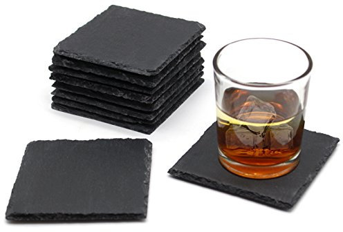 VanGogh Slate Square Coaster Tableware Mat 10x10cm (4pcs)
