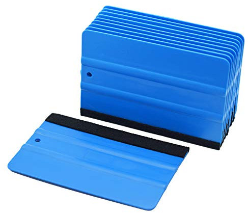 Ewrap - Escobilla de Goma de plástico de 10 Piezas, aplicador de calcomanías, para Alisar la Envoltura de Vinilo del Coche, película de Tinte para Ventanas