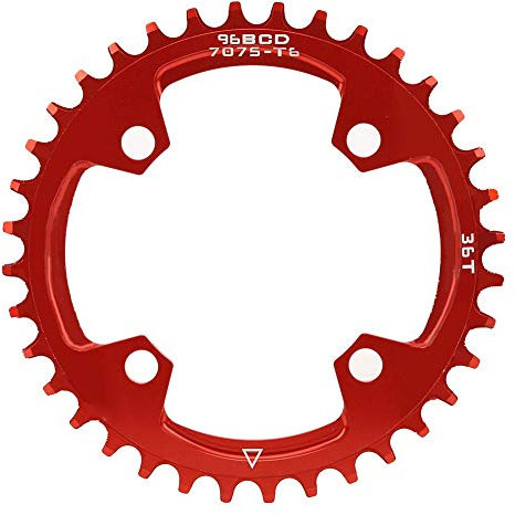 Alomejor Fahrrad Kettenblatt, 96BCD 32/34/36T Single Runder Kettenblatt Fahrrad Schmaler Breiter Kettenring für Mountain Bike(36T)