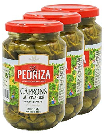 Lot 3x Câprons au vinaigre - Pedriza - bocal 180g