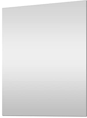 Inbagno Specchio Bagno Senza Cornice a Filo Lucido, 70x90 cm Installazione Reversibile, Completo di staffe