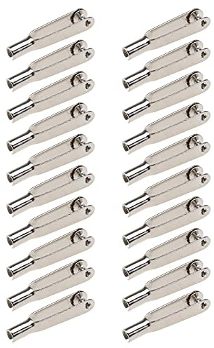 Micro Traders 20pcs Mini Snap Links M3 Thread Clip Self-Locking Metal Clevis Clips Fixing Wing for Remote Control Model Airplanes Electric Plane