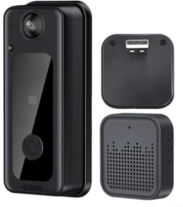 Campanello per porta Smart Videocitofono WiFi senza fili, campanello per videocamera per visione notturna, audio bidirezionale, visione notturna, video in tempo reale
