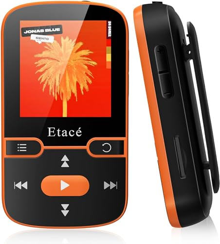 MP3-spelare Bluetooth 5.3, sportmusikspelare med 16 GB internminne, FM-radio, e-book, stegräknare, röstinspelning och stöd för upp till 128 GB TF/Micro SD-kort
