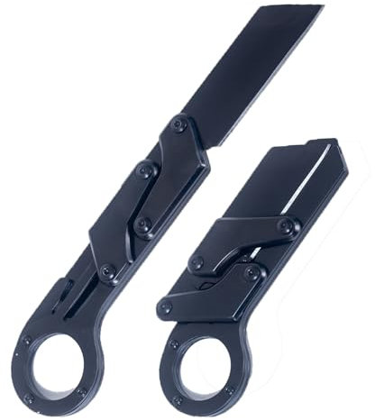 Promithi Coltello Pieghevole EDC, Coltello Morphing in Acciaio Inossidabile, Coltello da Tasca Portatile, Multiutensile, Adatto per il campeggio all'aperto e l'escursionismo (Nero)
