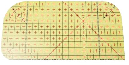 Righello da Stiro, Stiratura a Caldo Righello, Resistentea Caldo per Cucito Fai Da Te, Strumento di Misurazione per Patchwork, Cucitura e Lavori Manuali (200 x 115 mm)