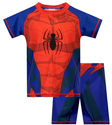 Marvel Spiderman Swimsuit | Boys Swim Set | Spidey Boys Swimming Costume | Official Spiderman Merchandise | Age 6 to 7 Years Multicoloured