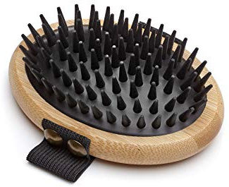 Mikki Cepillo de Mano Hecho de Bambú para Eliminar el Pelo Durante la Muda Mediante un Masaje, para Pelo Corto y Medio, para Perros y Gatos, Fabricado con Bambú Sostenible, Cepillado Suave 80 g